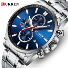 CURREN  8368 Watches Men Luxury Brand Chronograph Men Sport Watches Steel Strap Quartz Wristwatch Relogio Masculino